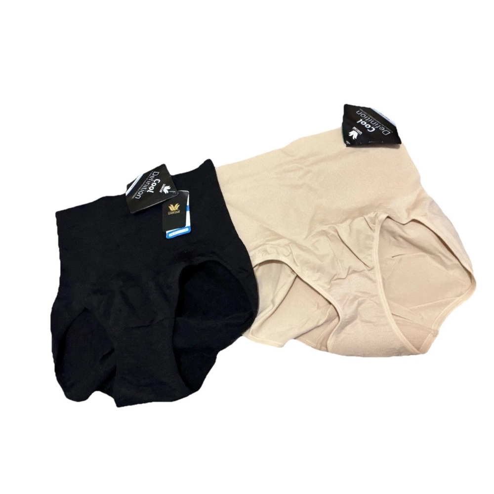 Wacoal Womans High-Waist Briefs - Black & Beige